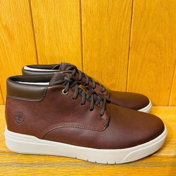 TIMBERLAND MEN\'S SENECA BAY CHUKKA MD BROWN FULL GRAIN BOOTS A5UVN SIZE : 12 main image 10